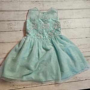 Childrens Place Teal Special Occassion Dress Size 6 Spring Easter Tulle